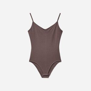 Everlane Cami Thong Bodysuit - Peppercorn M